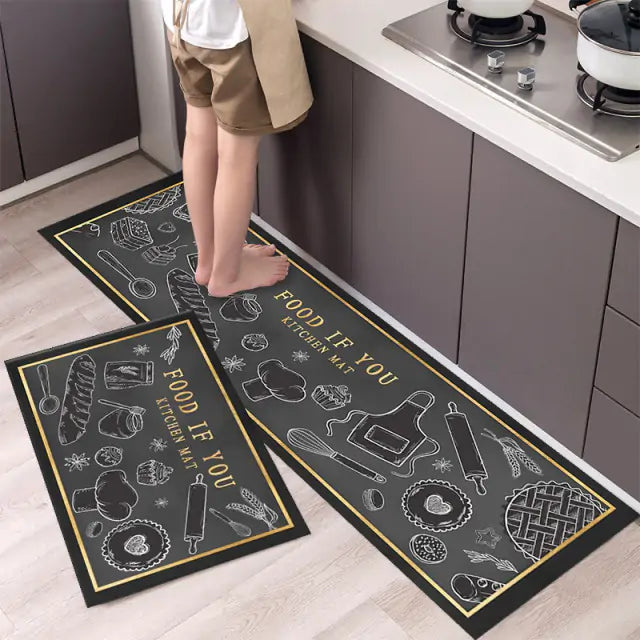 Tableware Pattern Floor Mat