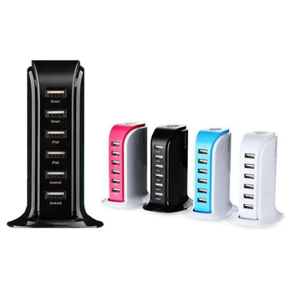 6 USB Colorful Smart Power