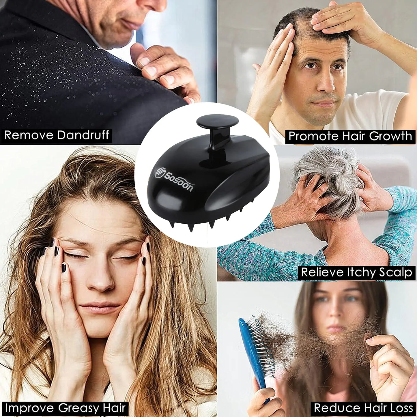 Hair Scalp Scrubber Head Massager