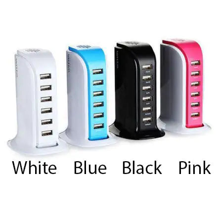 6 USB Colorful Smart Power