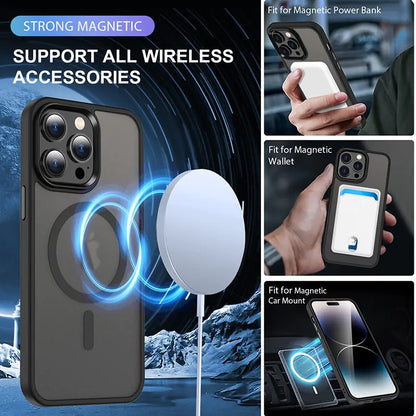 Luxury Magnetic Wireless Charging Case for iPhone